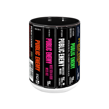 Public Enemy Albums Cassette Collection Retro Accent Mug