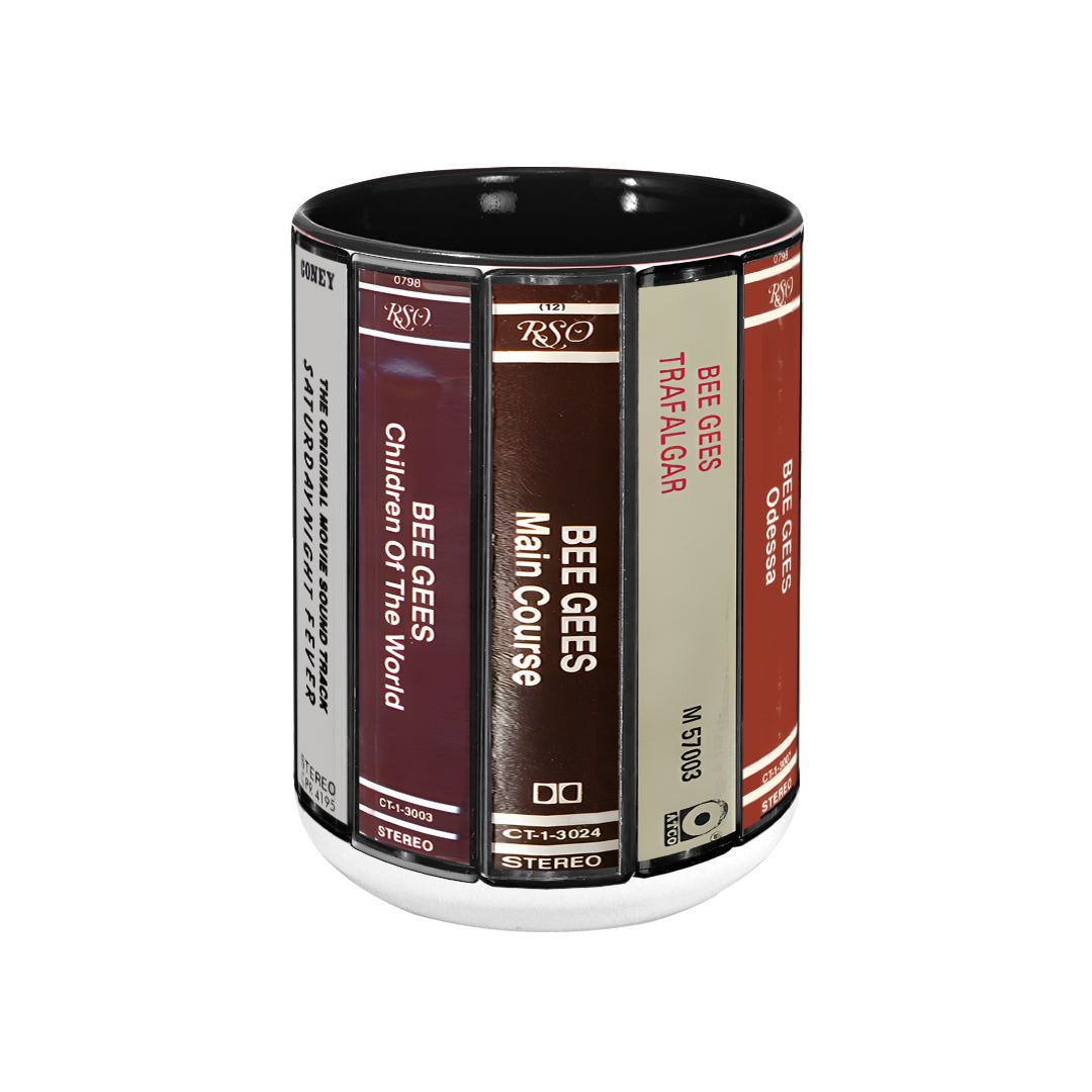 Bee Gees Albums Cassette Collection Accent Mug