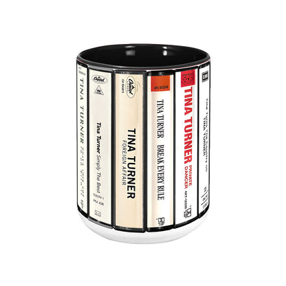 Tina Turner Albums Cassette Retro Collection Accent Mug