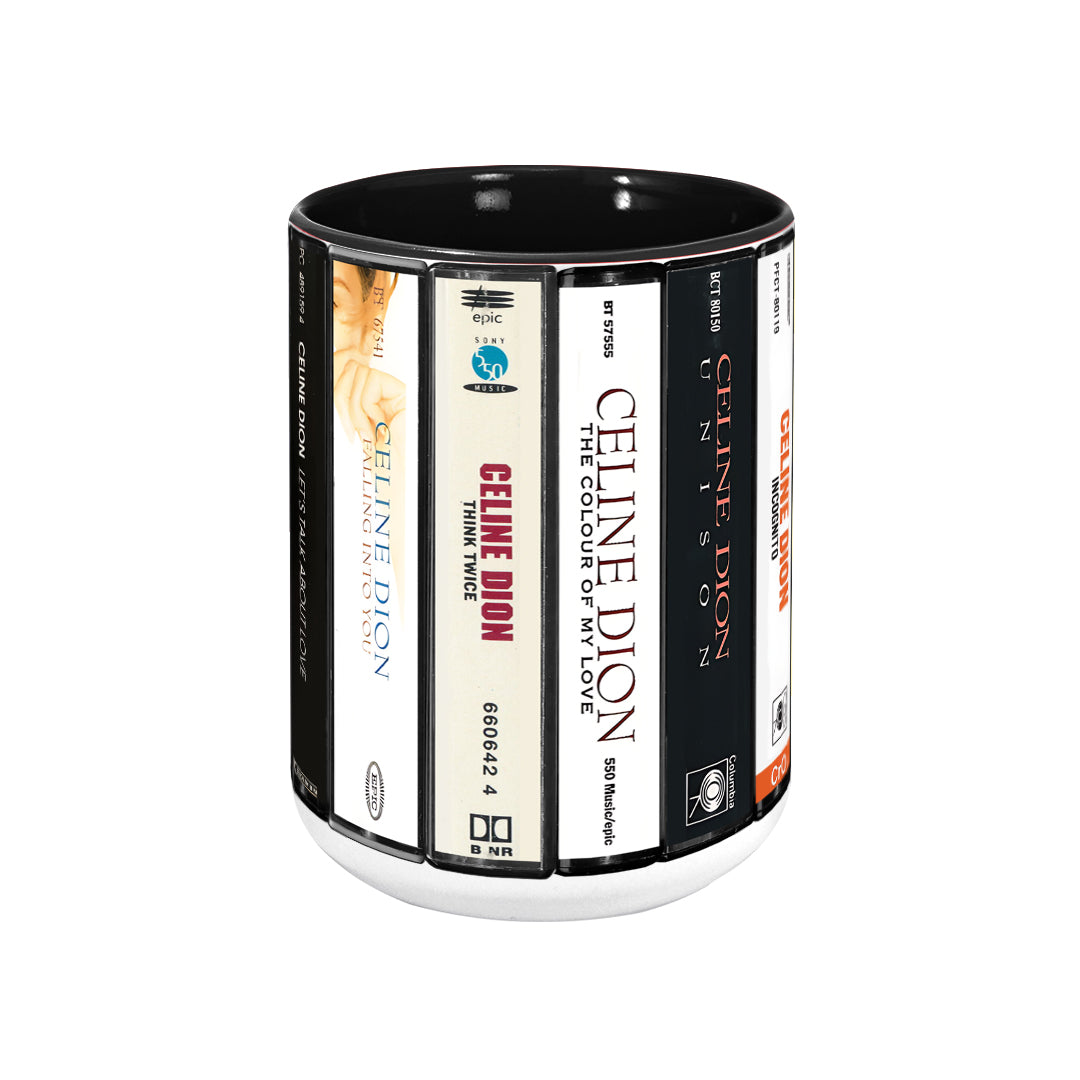 Céline Dion Albums Cassette Retro Collection Accent Mug