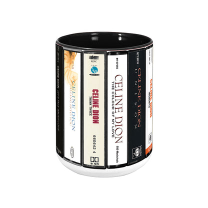 Céline Dion Albums Cassette Retro Collection Accent Mug