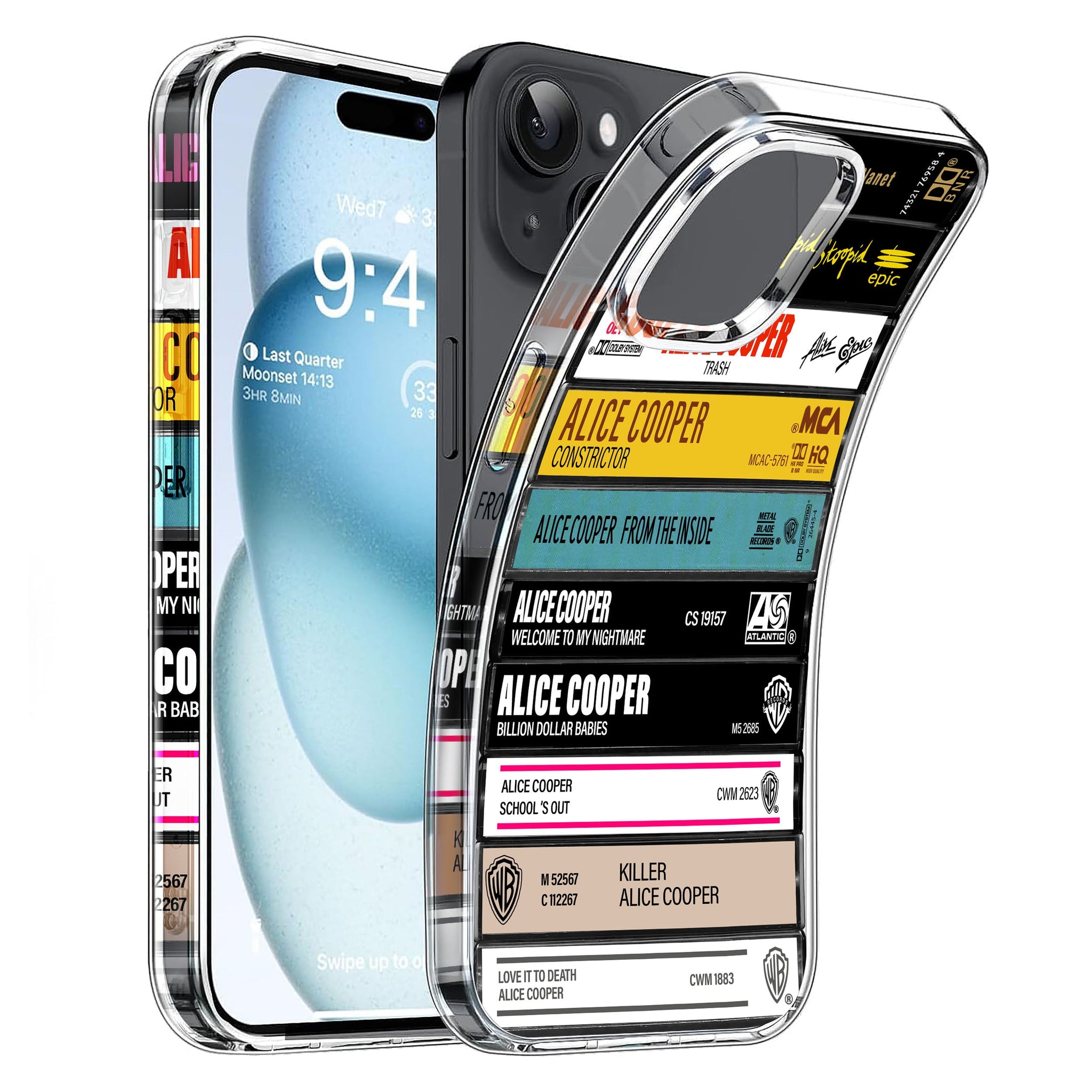 Alice Cooper Albums Cassette Collection Retro Phone Case