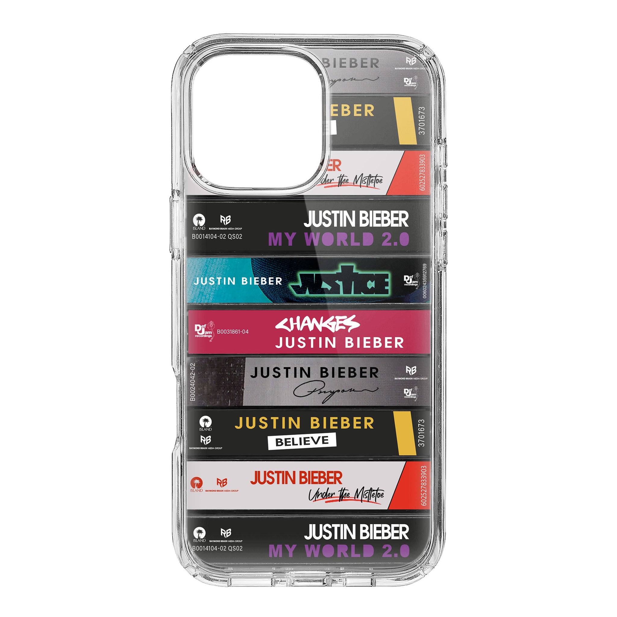 Justin Bieber Albums Cassette Collection Retro Phone Case