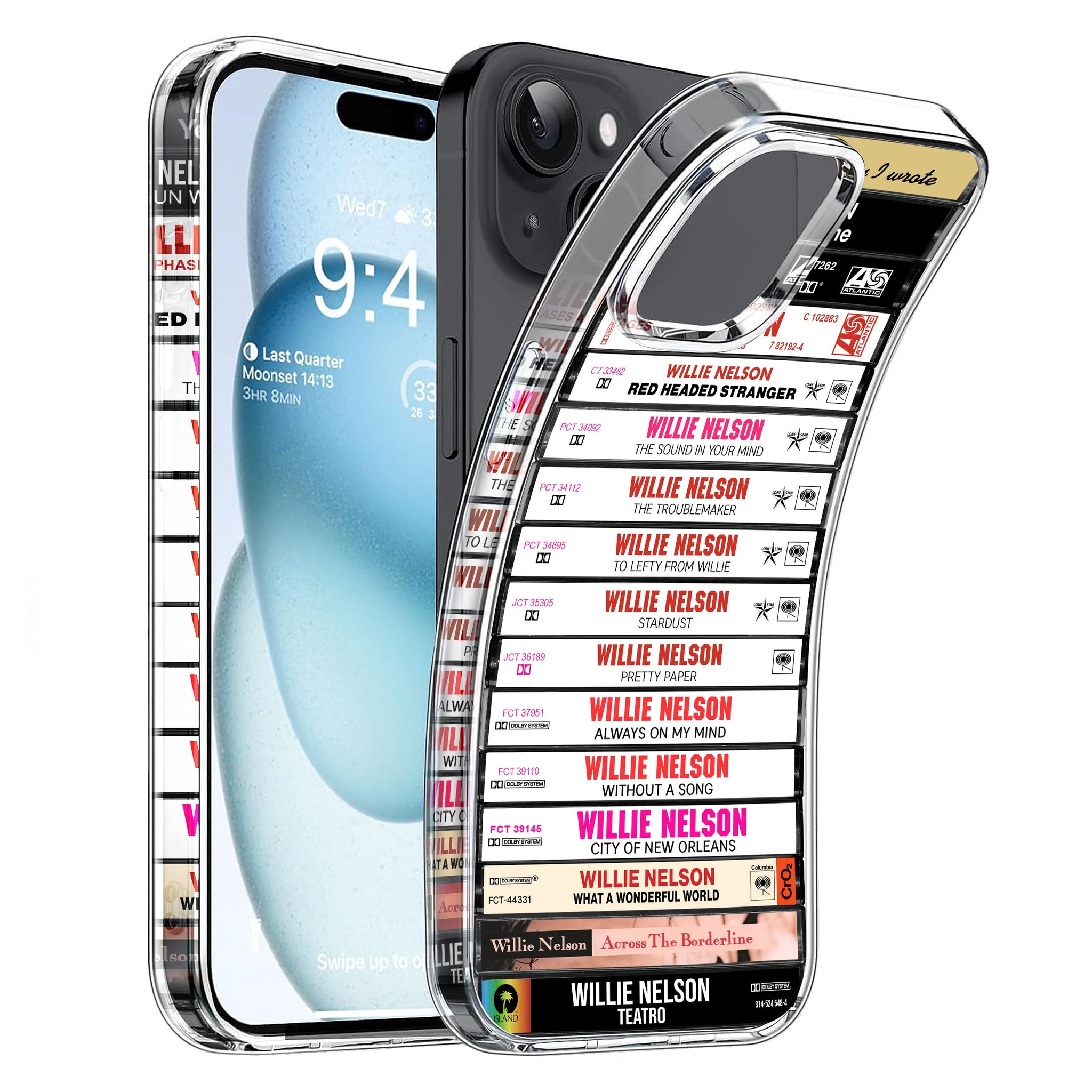 Willie Nelson Albums Cassette Collection Retro Phone Case