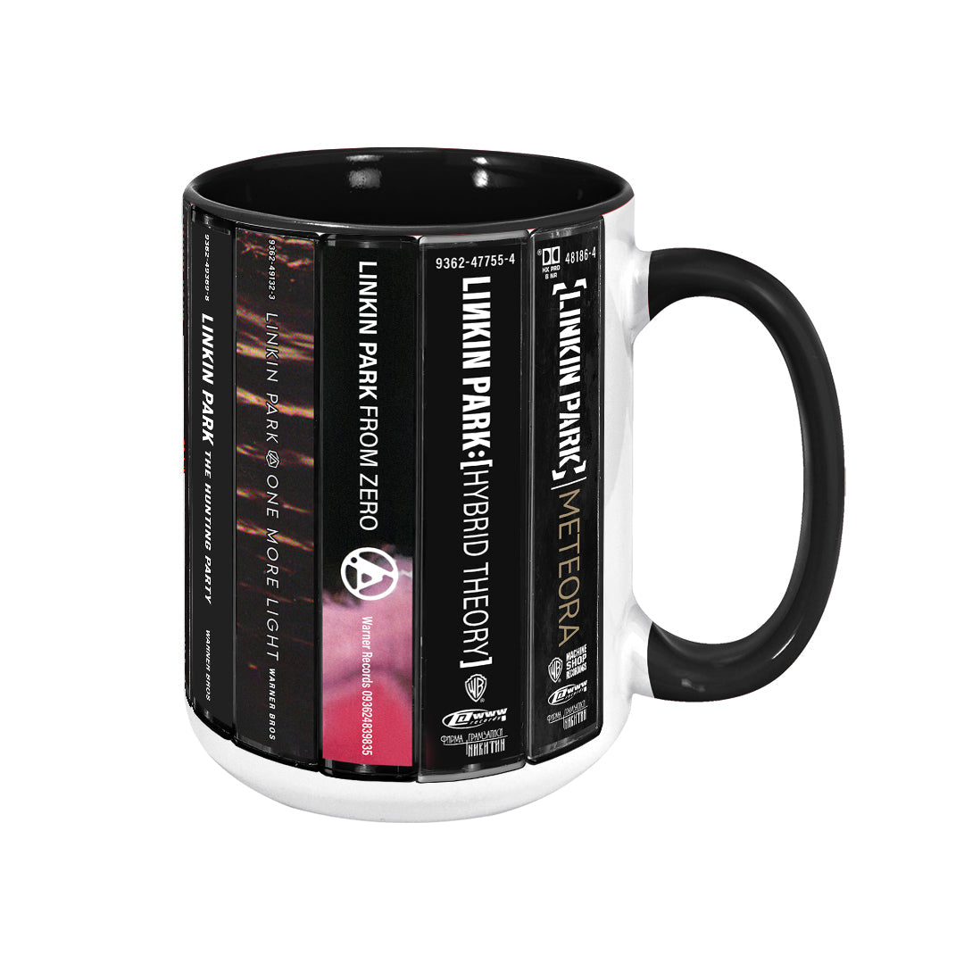 Linkin Park Albums Cassette Collection Retro Accent Edge-to-Edge Printed Mug