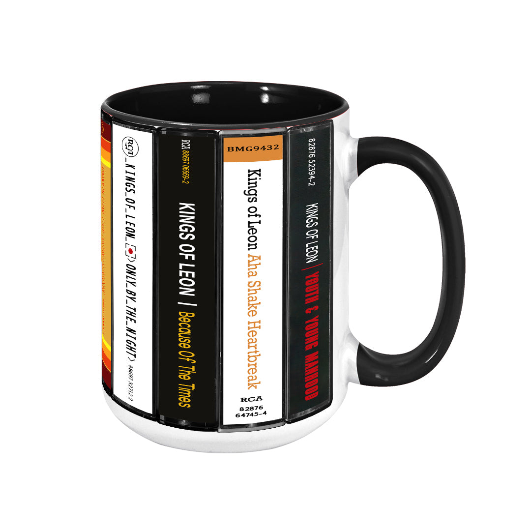 Kings Of Leon Albums Cassette Collection Retro Accent Edge-to-Edge Printed Mug