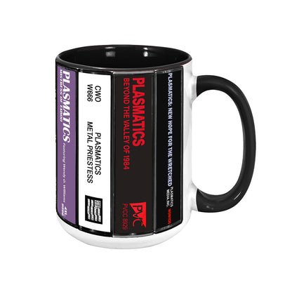 Plasmatics Albums Cassette Collection Retro Accent Edge-to-Edge Printed Mug