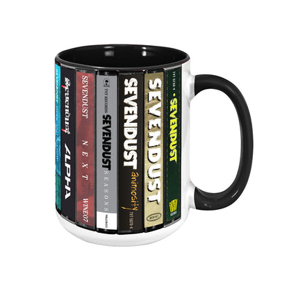 Sevendust Albums Cassette Collection Retro Accent Edge-to-Edge Printed Mug
