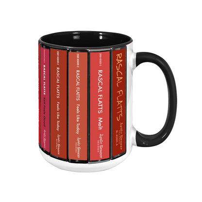 Rascal Flatts Albums Cassette Collection Retro Accent Edge-to-Edge Printed Mug