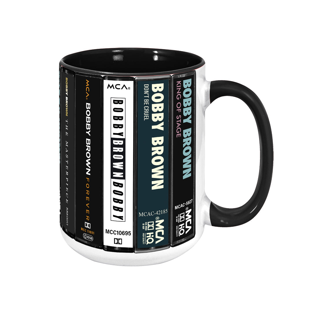 Bobby Brown Albums Cassette Collection Retro Accent Edge-to-Edge Printed Mug