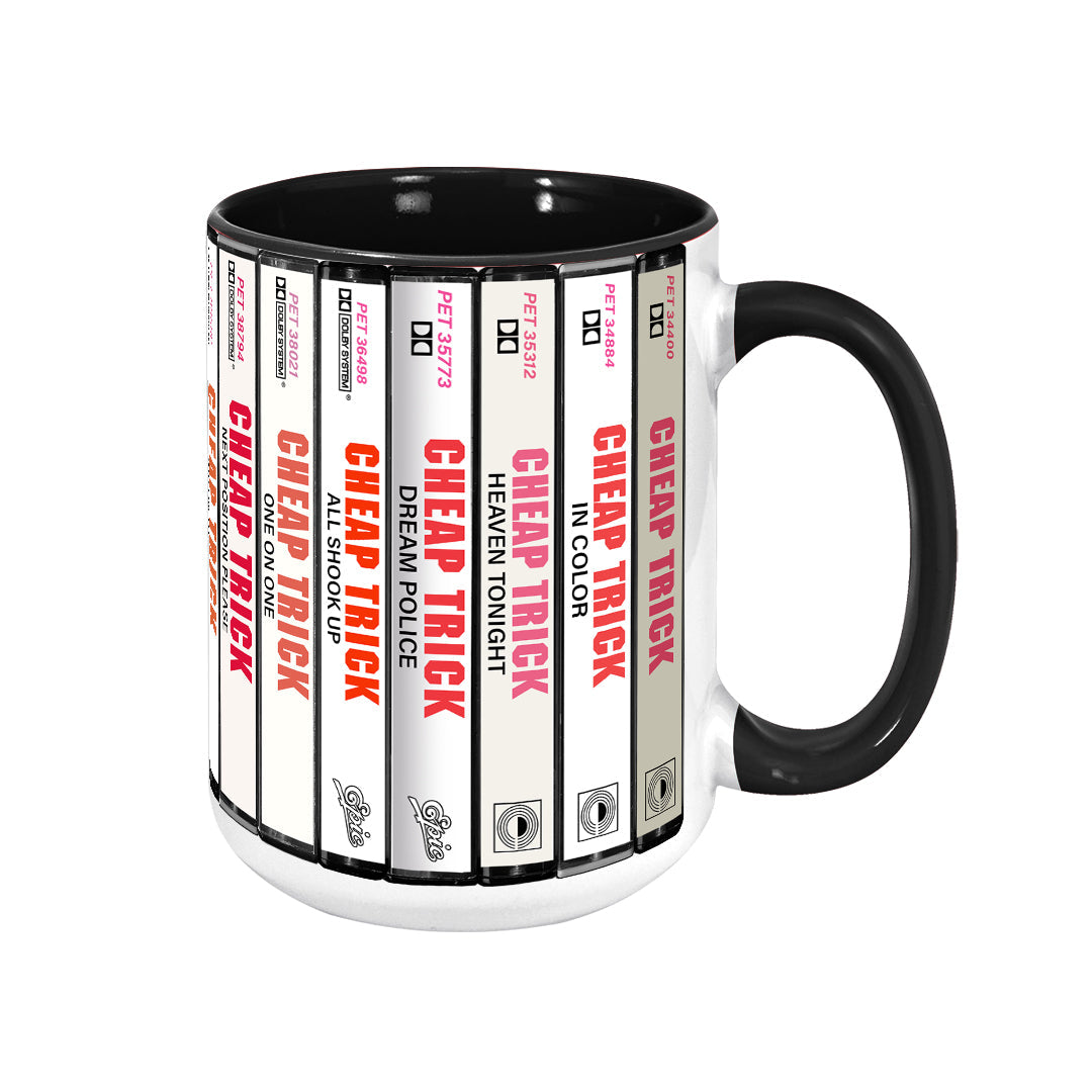 Cheap Trick Albums Cassette Collection Retro Accent Edge-to-Edge Printed Mug