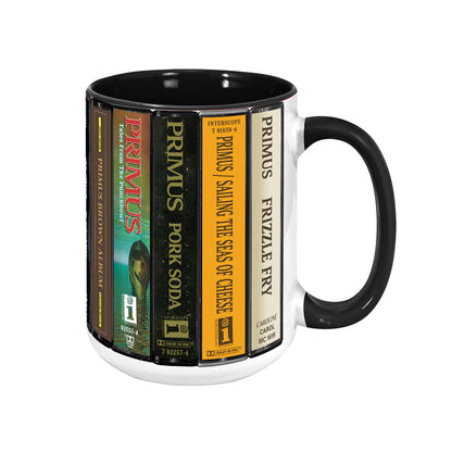 Primus Albums Cassette Collection Retro Accent Edge-to-Edge Printed Mug