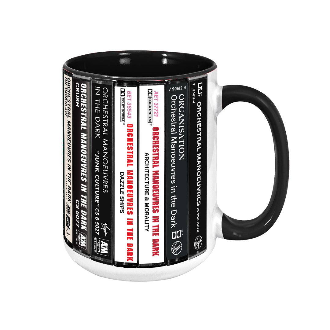 Orchestral Manoeuvres In The Dark Albums Cassette Collection Retro Accent Edge-to-Edge Printed Mug