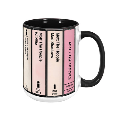 Mott The Hoople Albums Cassette Collection Retro Accent Edge-to-Edge Printed Mug