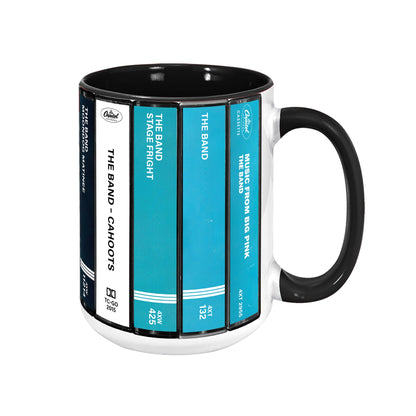The Band Albums Cassette Collection Retro Accent Edge-to-Edge Printed Mug
