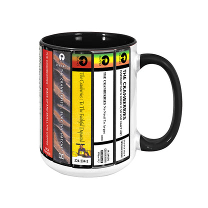 The Cranberries Albums Cassette Collection Retro Accent Edge-to-Edge Printed Mug