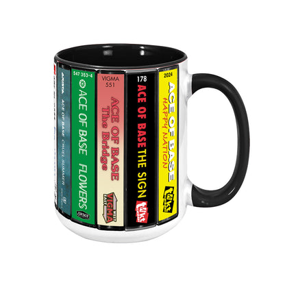 Ace of Base Albums Cassette Collection Retro Accent Edge-to-Edge Printed Mug