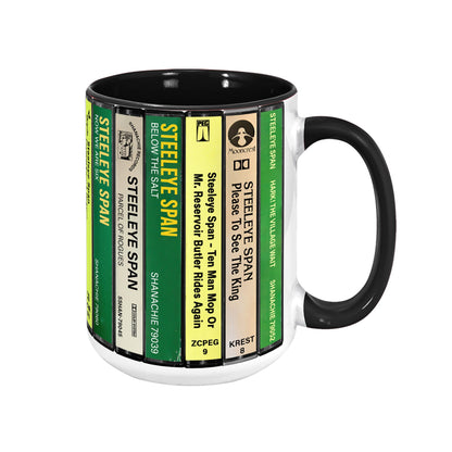 Steeleye Span Albums Cassette Collection Retro Accent Edge-to-Edge Printed Mug