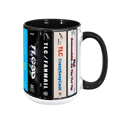 TLC Albums Cassette Collection Retro Accent Edge-to-Edge Printed Mug