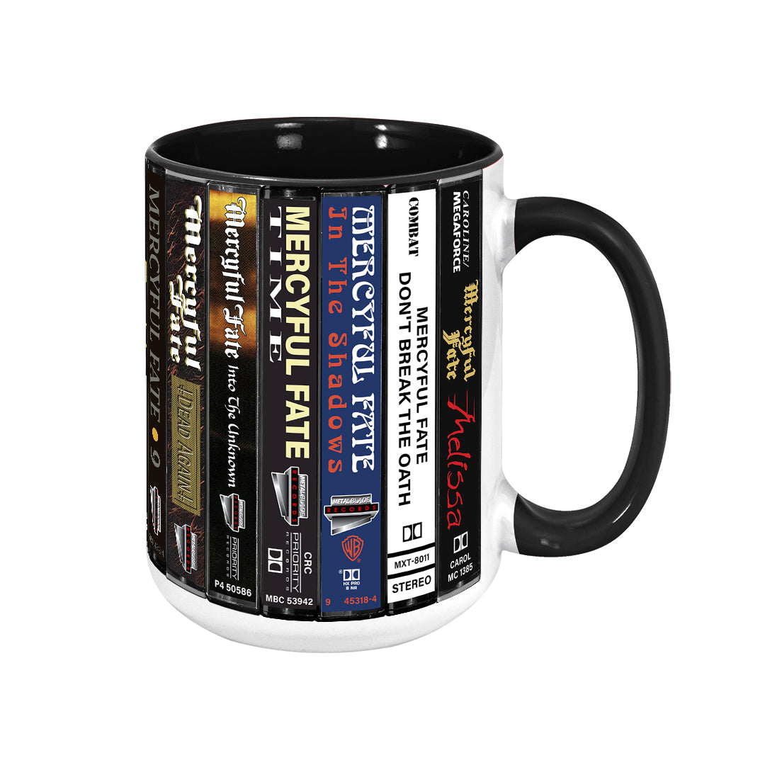 Mercyful Fate Albums Cassette Collection Retro Accent Edge-to-Edge Printed Mug