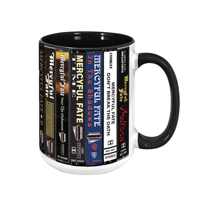 Mercyful Fate Albums Cassette Collection Retro Accent Edge-to-Edge Printed Mug