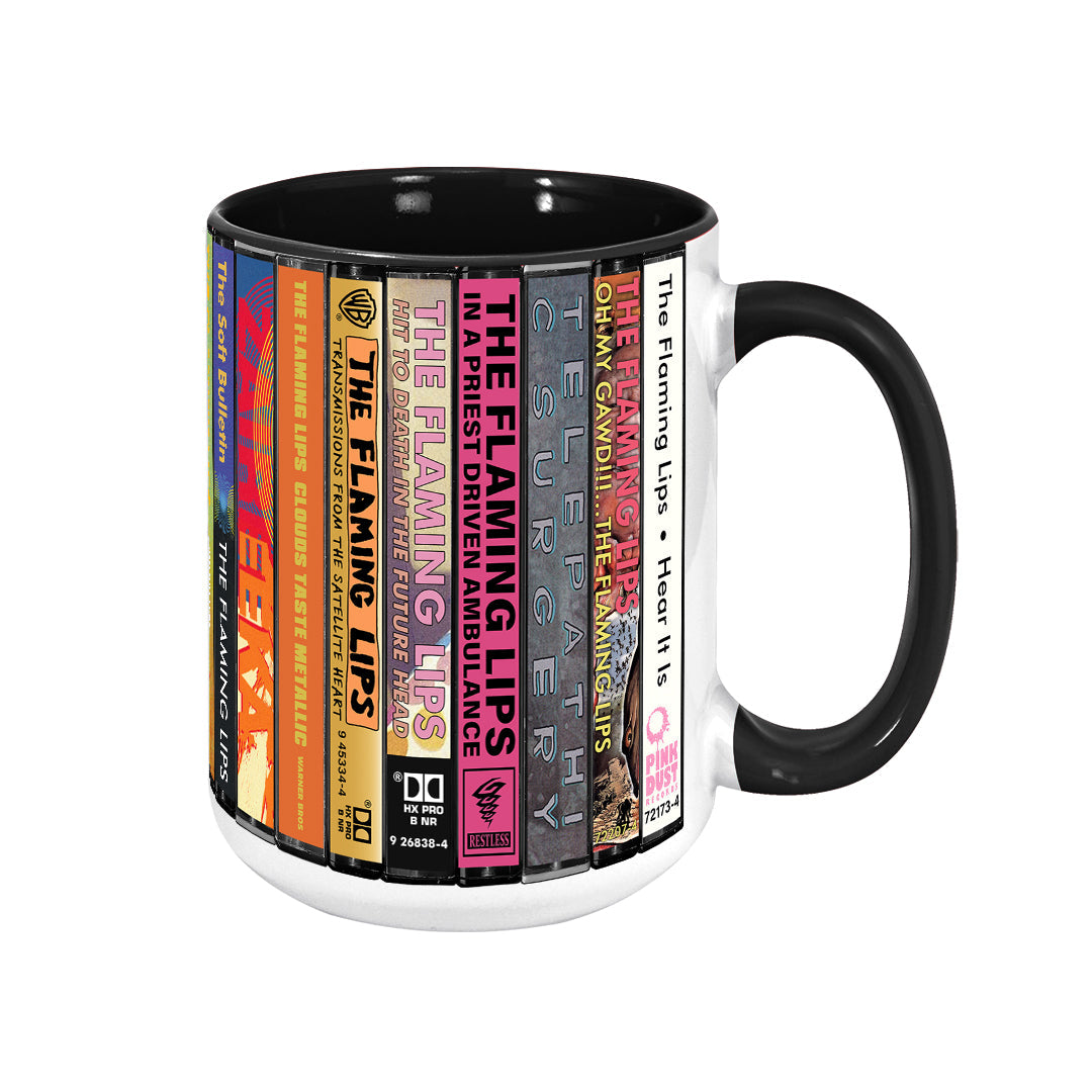 The Flaming Lips Albums Cassette Collection Retro Accent Edge-to-Edge Printed Mug