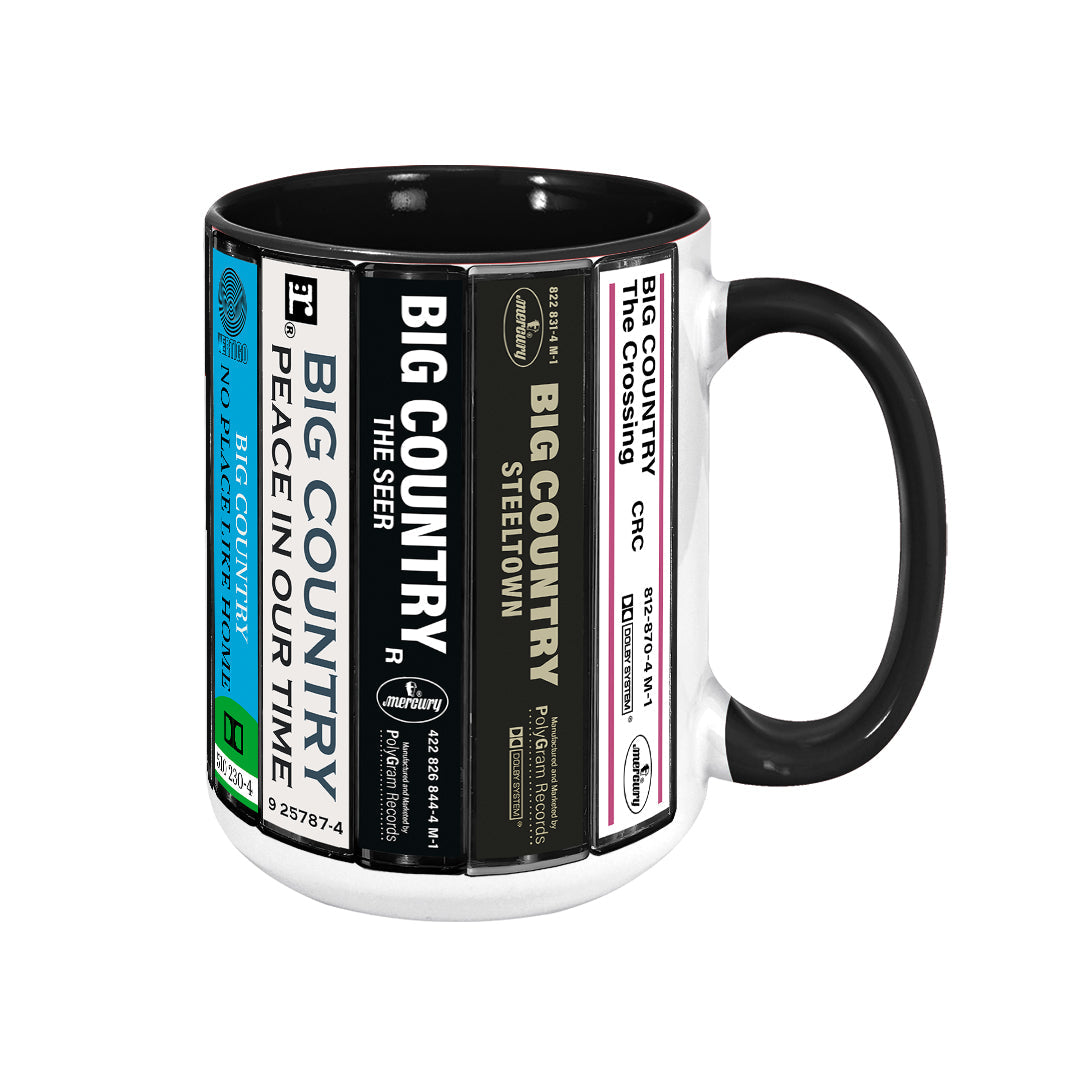 Big Country Albums Cassette Collection Retro Accent Edge-to-Edge Printed Mug