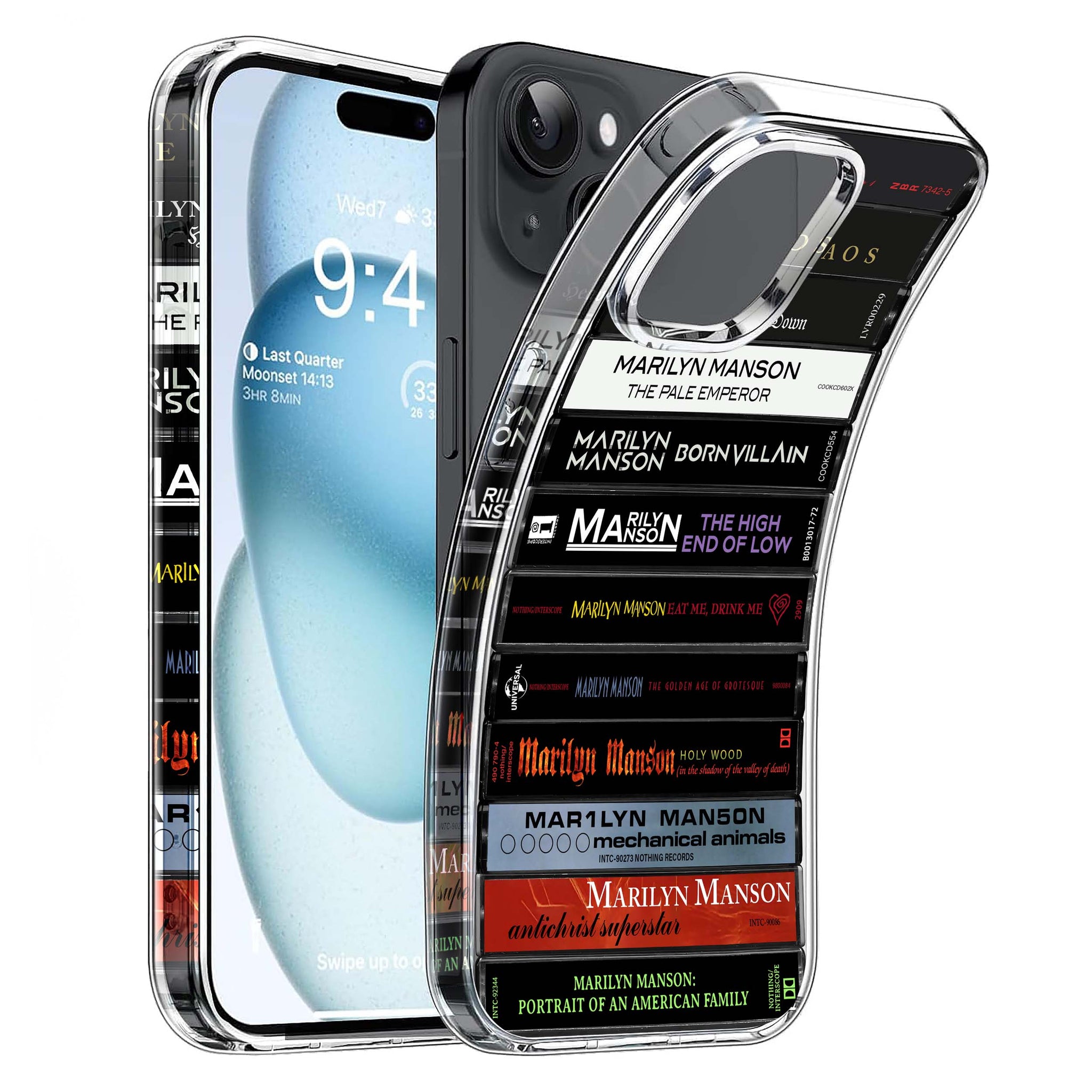 Marilyn Manson Albums Cassette Collection Retro Phone Case