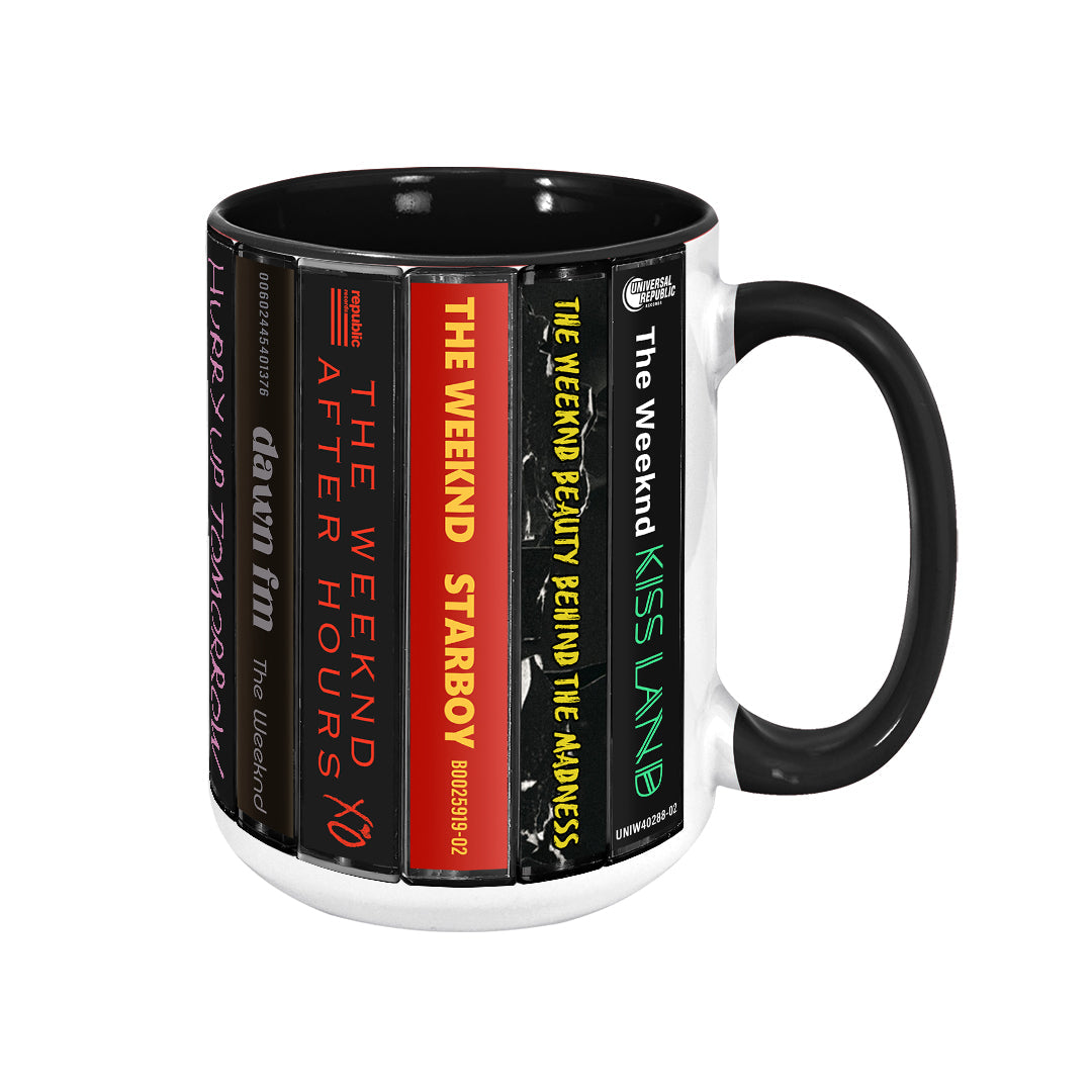 The Weeknd Albums Cassette Collection Retro Accent Edge-to-Edge Printed Mug