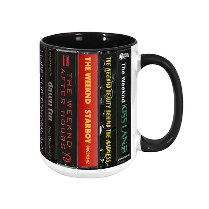 The Weeknd Albums Cassette Collection Retro Accent Edge-to-Edge Printed Mug
