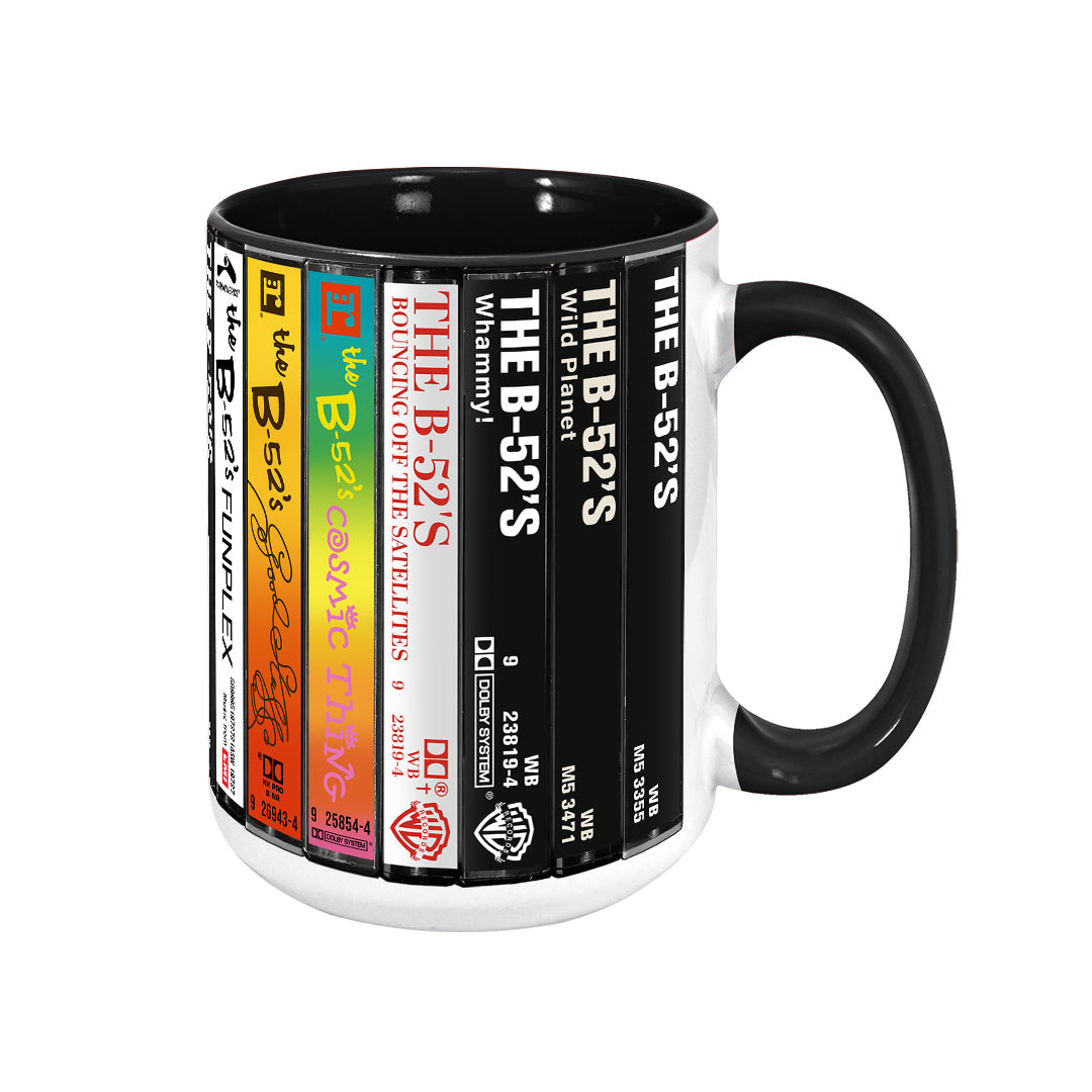 The B-52's Albums Cassette Collection Retro Accent Edge-to-Edge Printed Mug