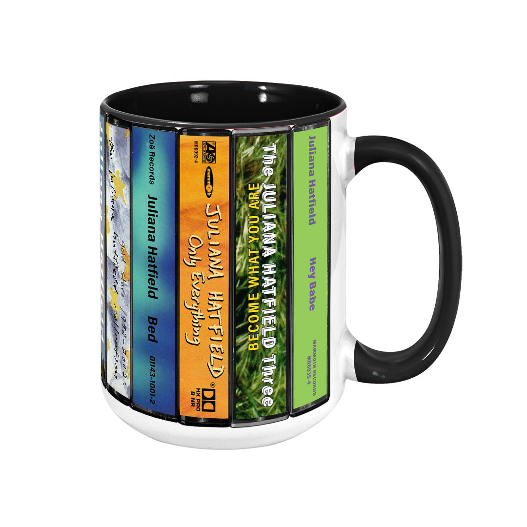 Juliana Hatfield Albums Cassette Collection Retro Accent Edge-to-Edge Printed Mug