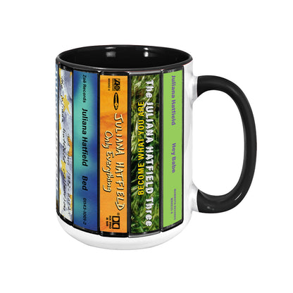 Juliana Hatfield Albums Cassette Collection Retro Accent Edge-to-Edge Printed Mug