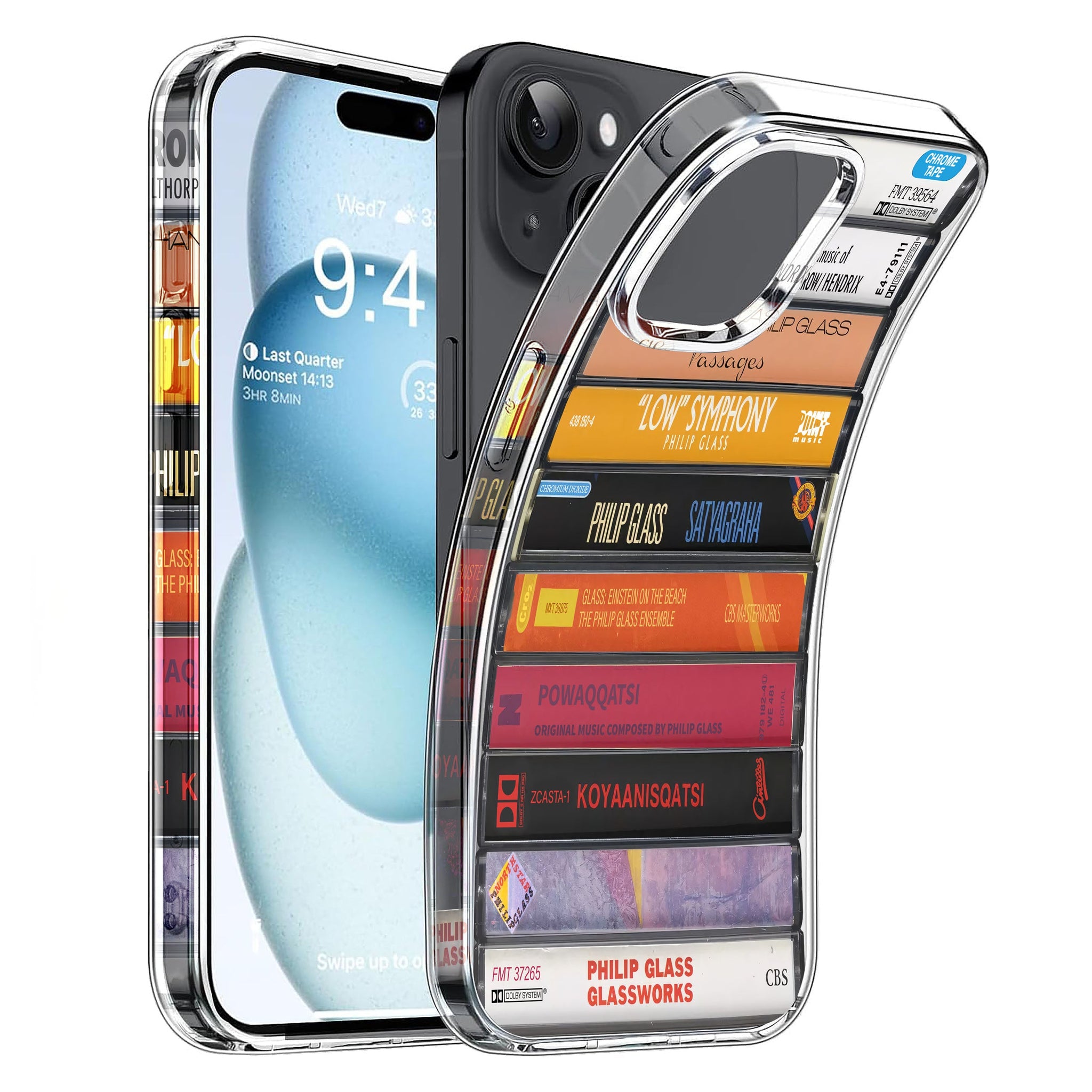 Philip Glass Albums Cassette Collection Retro Phone Case