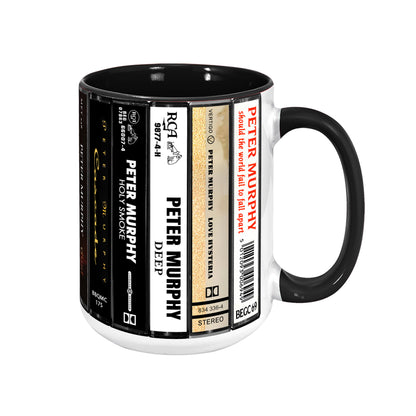Peter Murphy Albums Cassette Collection Retro Accent Edge-to-Edge Printed Mug