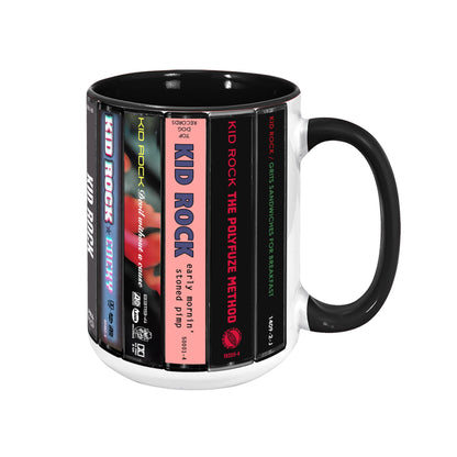Kid Rock Albums Cassette Collection Retro Accent Edge-to-Edge Printed Mug