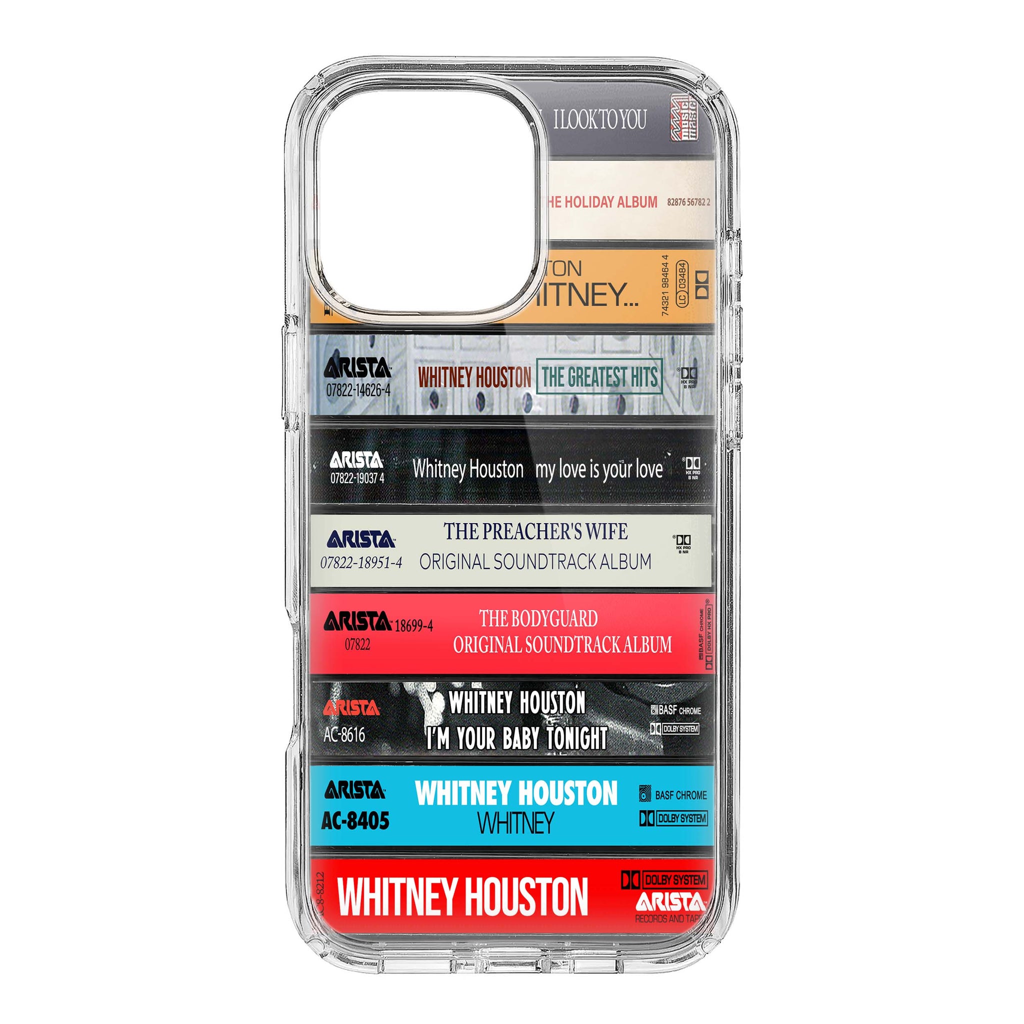 Whitney Houston Albums Cassette Collection Retro Phone Case