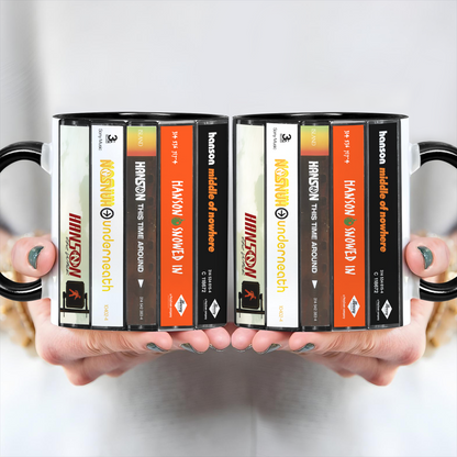 Hanson Albums Cassette Collection Retro Accent Edge-to-Edge Printed Mug