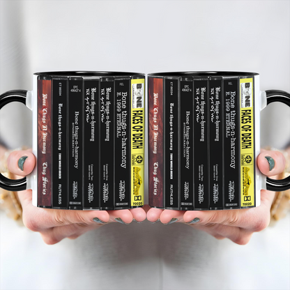 Bone Thugs-n-Harmony Albums Cassette Collection Retro Accent Edge-to-Edge Printed Mug
