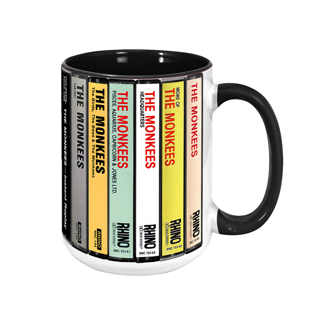 The Monkees Albums Cassette Collection Retro Accent Edge-to-Edge Printed Mug
