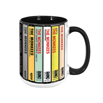 The Monkees Albums Cassette Collection Retro Accent Edge-to-Edge Printed Mug