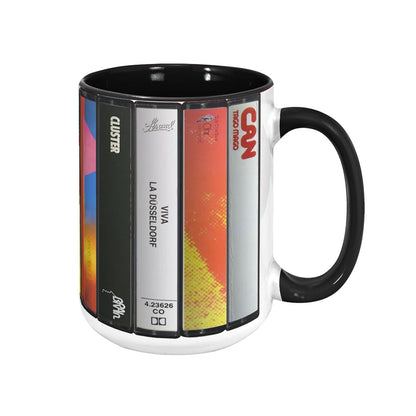 Krautrock Albums Cassette Retro Collection Accent Mug