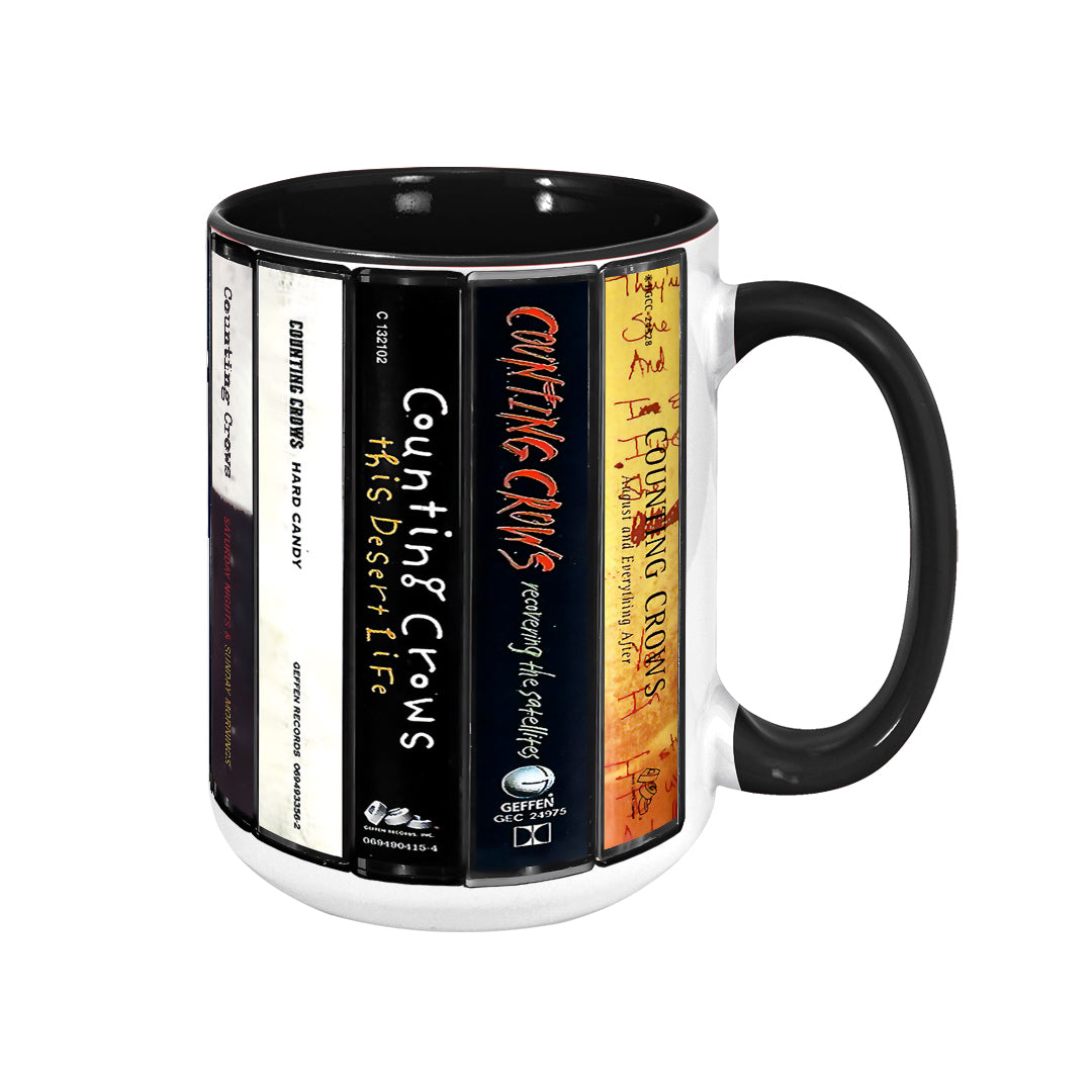Counting Crows Albums Cassette Collection Retro Accent Edge-to-Edge Printed Mug