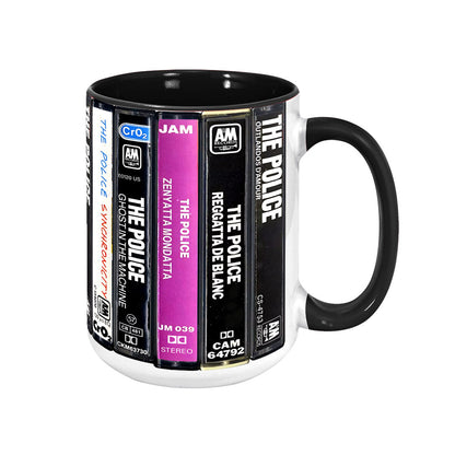 The Police Albums Cassette Retro Collection Accent Mug