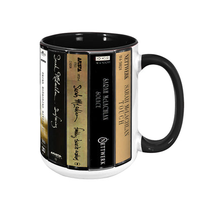 Sarah McLachlan Albums Cassette Collection Retro Accent Edge-to-Edge Printed Mug