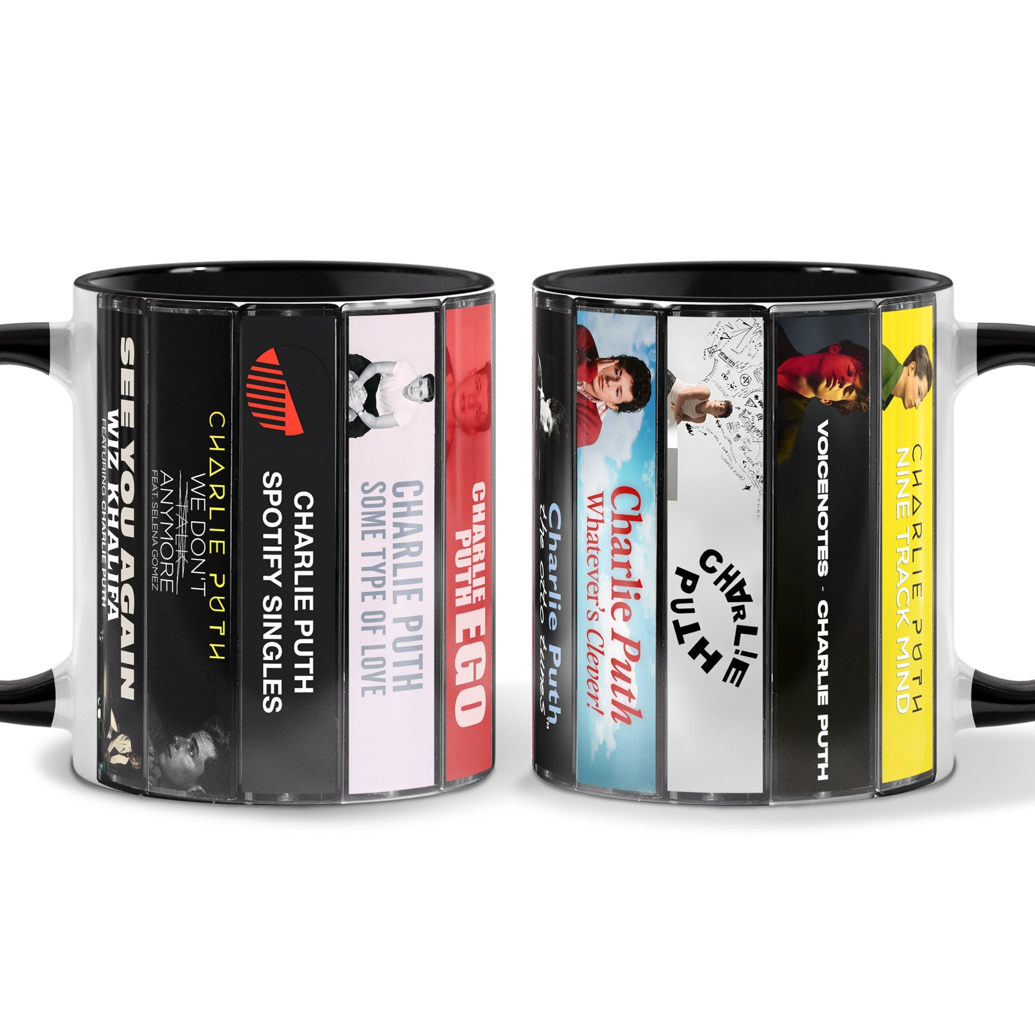 Charlie Puth Albums Cassette Collection Retro Accent Mug
