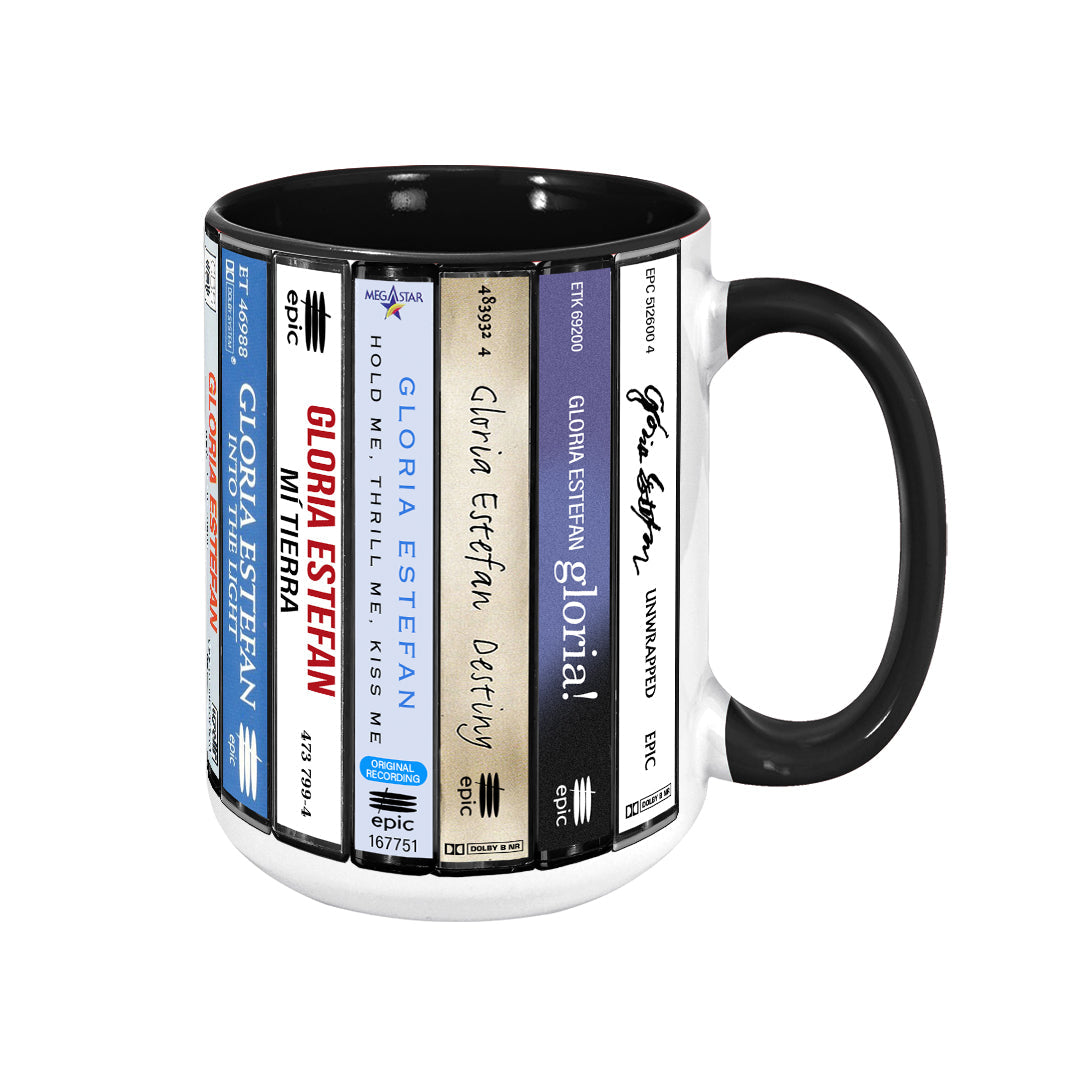 Miami Sound Machine Albums Cassette Collection Retro Accent Edge-to-Edge Printed Mug