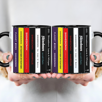 Shinedown Albums Cassette Collection Retro Accent Edge-to-Edge Printed Mug