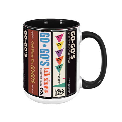 Go-Go's Albums Cassette Collection Retro Accent Edge-to-Edge Printed Mug