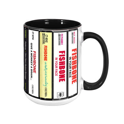 Fishbone Albums Cassette Collection Retro Accent Edge-to-Edge Printed Mug
